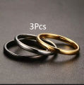 3 Pcs Stainless Steel Finger Rings for Unisex.