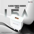 1.5A (7.5W) 5star Charger USB ports &Fixed Cable White -FS120.