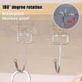 Durable PVC Waterproof Wall Mounted Towel Hook  Self-Adhesive Strong Load Bearing Hook Kitchen Multipurpose Row Bracket. 