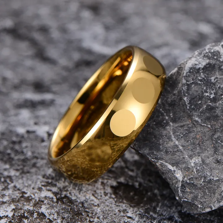 Glory%20Men's%204mm%206mm%208mm%20Tungsten%20Carbide%20Ring%2024k%20Gold%20Plated%20Domed%20Polished%20Finish%20Wedding%20Band%20-%20Image%204