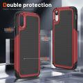 Anti-fall 2 in 1 Heavy Duty Armor Case For iPhone XR Phone Case Shockproof Soft Casing Hard Back Cover.