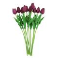 10pcs/lot PU single small silk Tulips Artificial Silk Tulips Flores Bouquets flowers for house Wedding decoration cheap Flower.