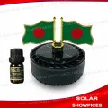 Bangladesh Flag Solar System Car Premium Dashboard Showpiece with Perfume.