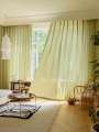 Green gauze curtains that are translucent and not transparent to people, light luxury, simple gauze curtains, and window screens. 