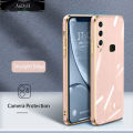 Phone case VIVO Y11/Y12/Y12i/Y15/Y17/Y19/Y91/Y91i/Y93/Y95/Y97/Y85/V11i /V9Cover Luxury Soft Cubic Straight Edge Cover Fashion Upgraded Camera Protection Electraplating Anti-fingerprint Shockproof Protective Back Cover. 