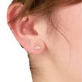 Knotted small stud earrings feminine light luxury cold niche design sense screw screw earrings simple and versatile small earrings.