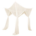 Fine Mesh 4 Corner Post Bed Canopy Hanging Bed Curtain Drape 210x190x240cm. 