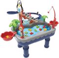 Tido Toys Fishing Game for Kids - An Interactive Party Toy with Electronic Slide Magnetic Pond, 3 Magnetic Penguin, 9 Fish, 2 Fishing Poles.