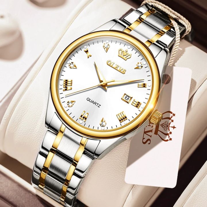 Olevs%205563%20Golden%20Stainless%20Steel%20Analog%20Wrist%20Watch%20For%20Men%20-%20Watch%20For%20Men%20-%20Image%202