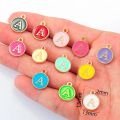 YuenZ A-Z KC gold color letter DIY accessories enamel alphabet charms alloy small pendant for bracelet 15*13mm 5.