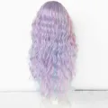 Synthetic Long Purple Blue Mix Curly Raya and The Last Dragon Sisu Cosplay Wig for Women Costume Wig for Halloween. 
