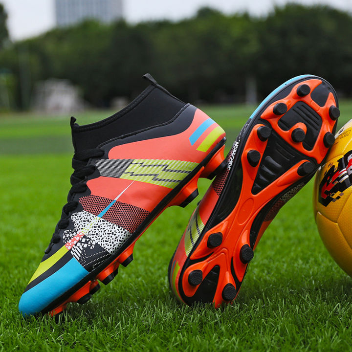 1703%20Football%20Boots%20AG%20Kids%20Adult%20Teenager%20High%20Top%20Fly%20Knit%20Slip%20Socks%20Cuff%20Stud%20Rubber%20Nail%20Sole%20FG%20Training%20Shoes%20-%20Image%204
