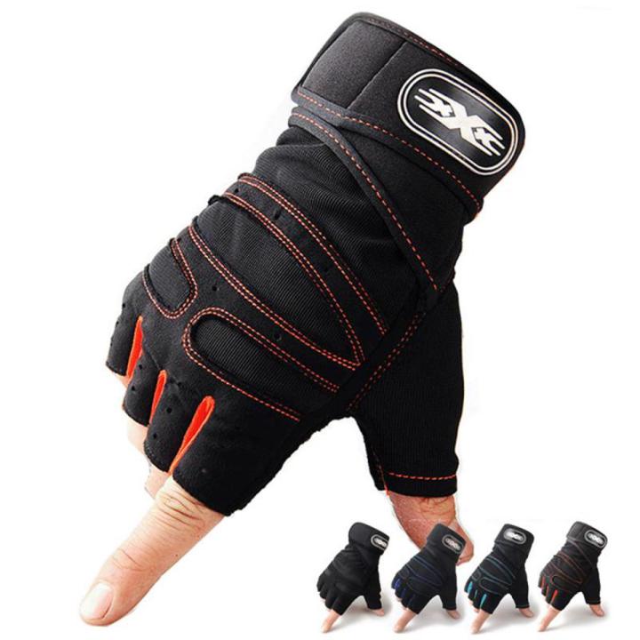 2022 Gym Fitness Gloves Heavyweight Training Men Women Non-Slip Bodybuilding Glove Extended Wrist Support Bicycle Cycling Gloves
