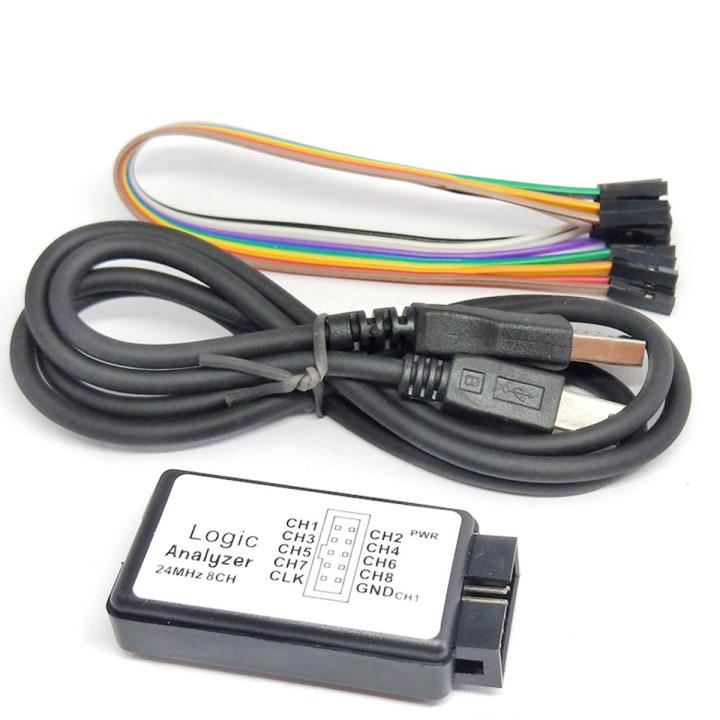 【Hot demand】 USB Logic Analyzer 24M 8CH Microcontroller ARM FPGA Debug Tool 24MHz, 16MHz, 12MHz, 8MHz, 4MHz, 2MHz