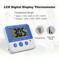 GC Led Fridge Freezer Digital Thermometers ℃/℉ Temperature Humidity Meter With Led Indicator Alarm Function color:White.