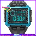 Sports Watch Large Dial 12/24 Hours Switch WR50M Waterproof Men Sports Digital Wristwatch for Outdoor. 