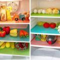 4 Pcs Washable Refrigerator Mats, Waterproof Fridge Mats, Drawer Mats. 