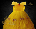 yellow color beauty and the beast destiny party dress bell beauty princess dress by sutonuu. 