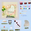 Acrylic MirrorDIYQuartz Sand Acrylic Texture Painting Special-Shaped Cloud Makeup Mirror Stereo Oil Painting Material Package. 