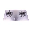 Gazi Smiss Stainless Steel Auto Ignition Double Burner Gas stove P-316 LPG/NG Useable..