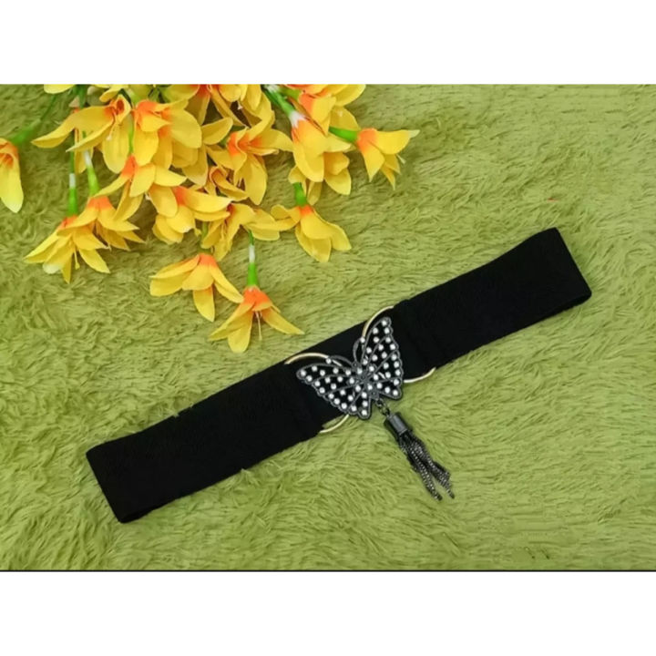 Black Ladies Belt Black Buckle High quality Adjusted Belt For woman