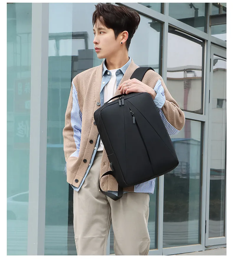 Backpack three-piece set, brain bag, casual and versatile