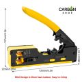 RJ45 Connector Crimp Tool - Professional Grade Crimping Plier for Cat5, Cat6, Cat7, Cat8 and Cat6a Ethernet Cables Crimper. 