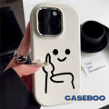 Simple Cartoon Line Expression Phone Case Compatible for IPhone 7Plus 11 14 15 13 12 Pro Max XR 7 8 Plus XS Max X Creative Cute Couples Electroplate Plating Metal Lens Soft Cover.