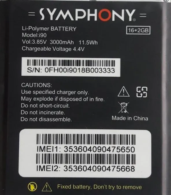 Symphony%20i90%20Mobile%20Battery%203000%20mAh%20-%20Image%202