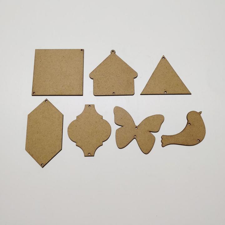 5 Pcs MDF DIY Coasters Wood Sheet Craft - MDF Plain Wooden Coasters Blank Cutouts for Wall Hanging Art Work & Decoration