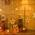 Moon Star LED Fairy Light for Curtains- 16 feet, 3 Moon, 3 Star, 6 Small Star. 
