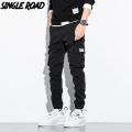 Single Road Mens Cargo Pants Men Sideckets Plain Joggers Tactical Military Trousers Streetwear Pants Men Plus Size 8XL. 