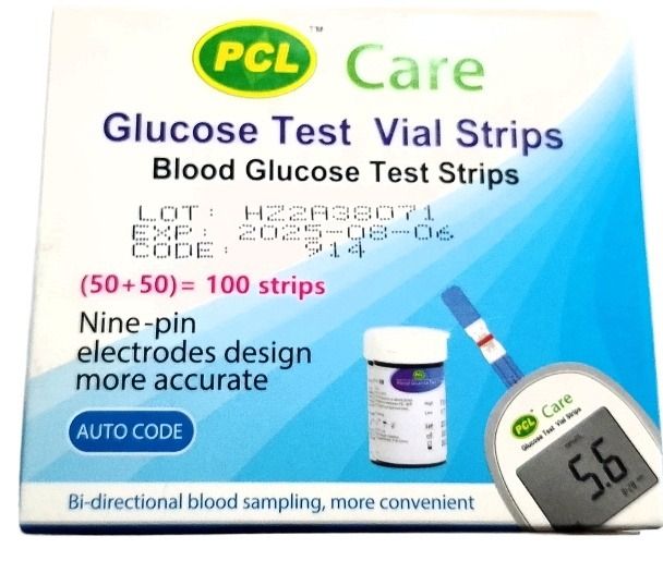 Care Glucose Test Vial Strips 100 pcs PCL
