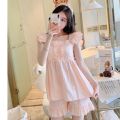 Women's Sling Pajamas Summer Woven Cotton2023New Sweet Women's Sweet Dried Shrimp Powder Two-Piece Suit Summer. 