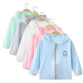 New Children's ice silk hooded sun protection clothing summer boys and girls travel thin coat beach UV protection coat 2-10Y. 