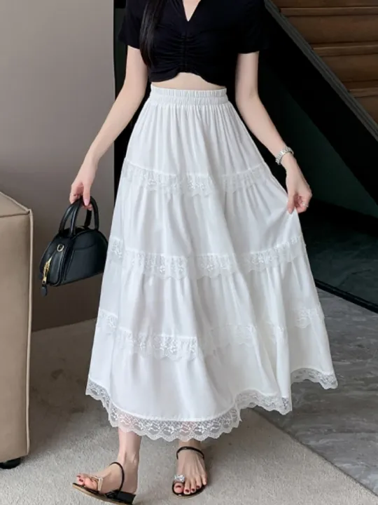 Midi%20Long%20Skirt%20Women%20White%20Skirt%202024%20Mori%20Girl%20Style%20Sweet%20Crochet%20Lace%20Spring%20Summer%20High%20Waisted%20A-Line%20Pleated%20Skirts%20rok%20-%20Image%204