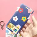 Fashion Flower Women Card Protector Cover Case Card Holder Neck Strap with Lanyard Badge Holder Work ID Card Bus ID Card Holder.