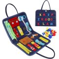 Montessori Busy Book Giraffe Baby Development Toys Sensory Felt Cloth Book Toddler Activity Board Learning Basic Life Skill Toys.