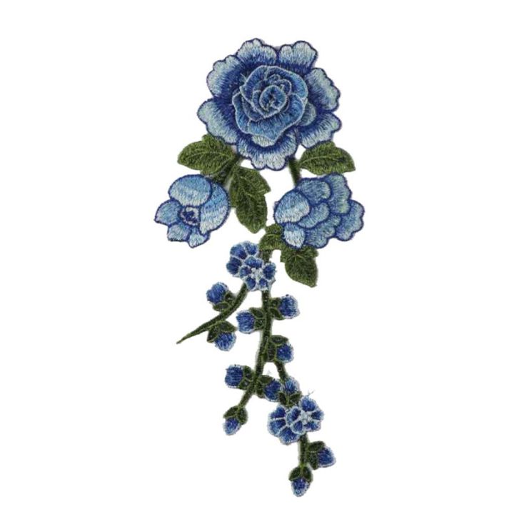【In-Demand Item】 DIY Floral Colorful Iron On Patch Clothes Sticker Embroidery Patches Long String Flowers