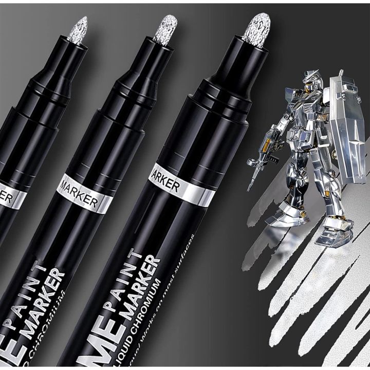 Mirror Chrome Marker: ZOET Chrome Pen | Chrome Paint for Any Surface | Chrome Marker Paint Pen for Repairing, Model Painting, Marking or DIY Art Projects| Permanent Liquid Mirror
