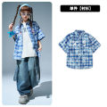 Children's jazz dance costumes, boys' street dance, hip hop hip hop trendy cool, long sleeve shirts, two-piece hiphop costumes. 
