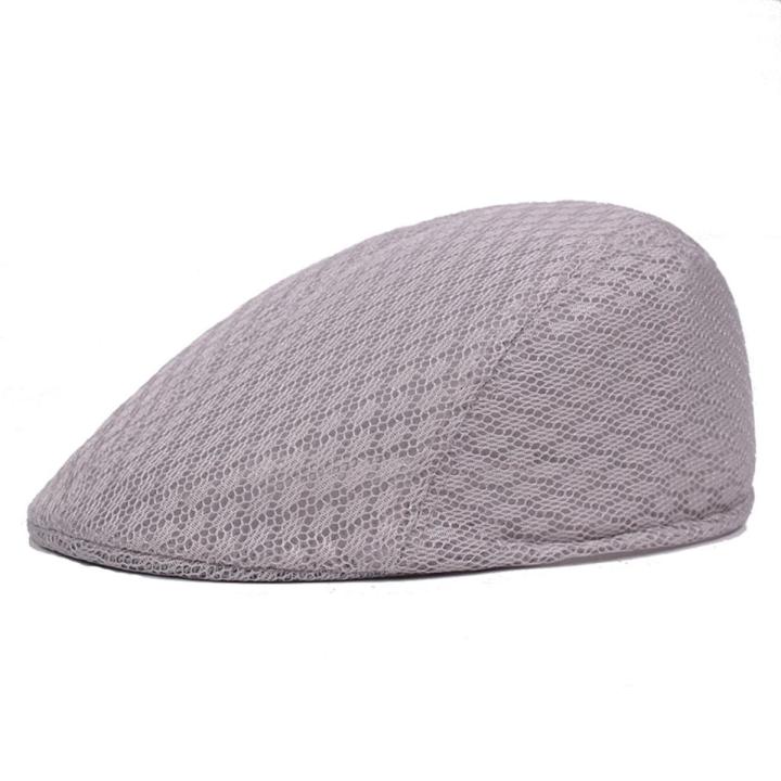 Summer Men Women Casual Beret Hat Fashion Breathable Mesh Flat Cap Newsboy Style Beret Hats Adjustable Adjustable Caps Gorras