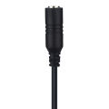 1PC Phone Adapter rj11 to 3.5 female Adapter Convertor Cable PC Computer Headset Telephone - Black.