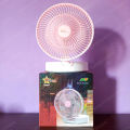 BRIGHT STAR BS-L2826 Rechargeable 1800mAh Lithium Battery Foldable Desk Fan With LED Light. 