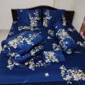 Bed Set- 5 pcs Twill Cotton King Size Bed Sheet with 1 comforter, 2 Head Pillow Covers, 1 Colbalish Cover 08. 