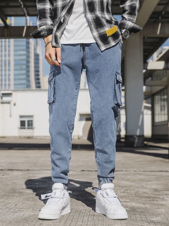 Spring%20Autumn%20Multi-Pockets%20Cargo%20Jeans%20Men%20Black%20Blue%20Denim%20Jogger%20Pants%20Male%20Baggy%20Jean%20Trousers%20Plus%20Size%206XL%207XL%208XL%20-%20Image%202