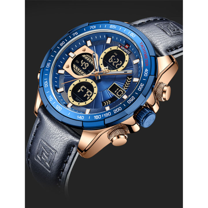 NAVIFORCE%20NF9197%20Navy%20Blue%20PU%20Leather%20Dual%20Time%20Watch%20For%20Men%20-%20RoseGold%20&%20Navy%20Blue%20-%20Image%204