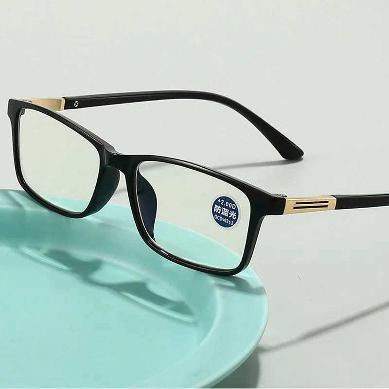Blue Light Blocking Reading Glasses Black TR90 Eyeglass Frames
