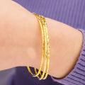 Vietnam sand gold bracelet women's long time does not fade bohemian coil hand jewelry brass imitation plating pure gold bracelet. 