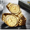 CHENXI 069 Women And Men Watches Fashion Creative Quartz Golden Couple Watches Luxury Ladies Waterproof Gift Wristwatch. 